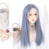 Juwas Fashion & Beauty Fair Kei Silver Gray Long Wigs