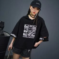 Juwas Punk Rock N’ Roll Graphic Hoodie Shirt