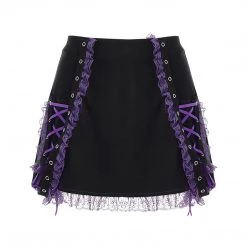 Juwas CLOTHING Gothic Sexy Lace Up Camisole Skirt