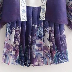 Juwas Vintage Deer Print Outwear Tank Top Skirt