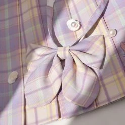 Juwas NEW ARRIVAL Purple Plaid JK Uniform Bow Tie & Neck Tie