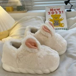 Juwas Bunny Ears Fluffy Home Slippers NEW ARRIVAL