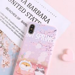 Juwas.com Online Store NEW ARRIVAL Cute Shiba Inu Hot Spring IPhone Case