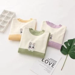 Juwas Mice Two-Toned Cotton Sweater