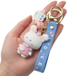 Juwas NEW ARRIVAL Cute Rabbit PVC Keychain