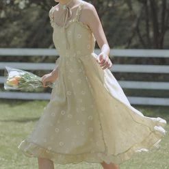 Juwas Fresh Spring Daisy Midi Dress