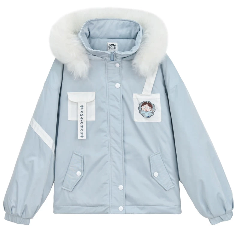 -Juwas Maruko Embroidery Fur Hoodie Coat NEW ARRIVAL 8 -Juwas Maruko Embroidery Fur Hoodie Coat NEW ARRIVAL