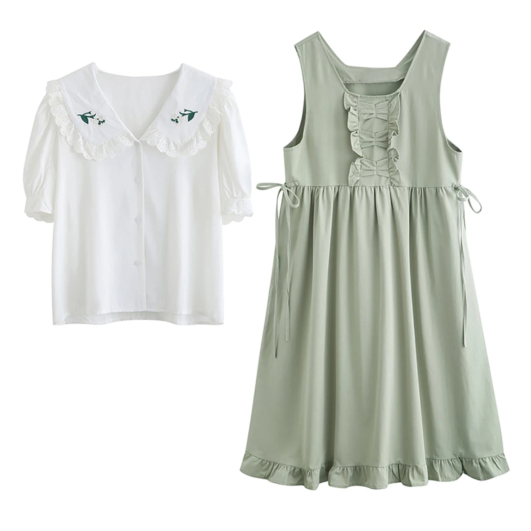 Juwas College Style Summer Loose Dress Set NEW ARRIVAL 9 Juwas College Style Summer Loose Dress Set NEW ARRIVAL