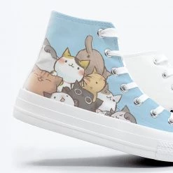 Juwas Graphic Kitten Art Prints High-Cut Sneakers NEW ARRIVAL