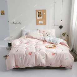 Juwas.com Online Store NEW ARRIVAL Sweet Peach Theme Comfortable Bedding Set