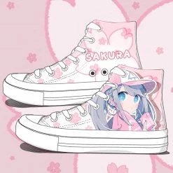 Juwas Shoes Sakura Animal Girl Canvas Sneaker
