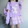 Juwas Anime Girl Hollow Out Sleeve Sweatshirt