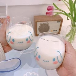Juwas Cute Puppy Print Glass Cup NEW ARRIVAL