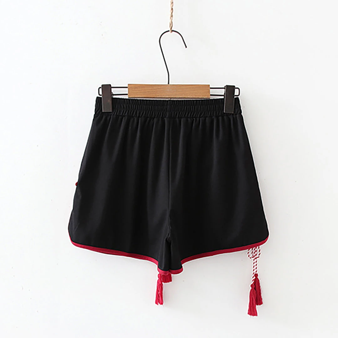 Juwas Japanese Style Red And Black Lucky Cat Top Short 9 Juwas Japanese Style Red And Black Lucky Cat Top Short