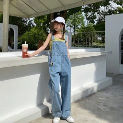 Juwas Farmers Faded Blue Denim Overalls