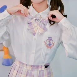 Juwas NEW ARRIVAL Purple Plaid JK Uniform Bow Tie & Neck Tie