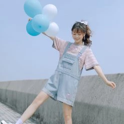 Juwas Sweet Pat Sandwich Striped T-Shirt NEW ARRIVAL