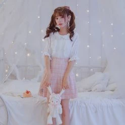 Juwas Lolita Vintage White Lace Shirt