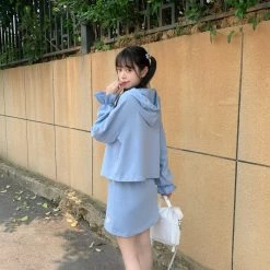 Juwas Pick Me Rabbit Print Sweatshirt Skirt Set CLOTHING 15 Juwas Pick Me Rabbit Print Sweatshirt Skirt Set CLOTHING