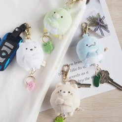 Juwas NEW ARRIVAL Cute Cartoon Animal Plush Keychain