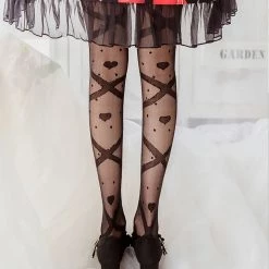 Juwas Lolita Lace See Through Thigh High Socks
