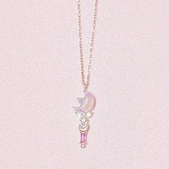Juwas Magical Fairy Wand Pendant Silver Necklace NEW ARRIVAL