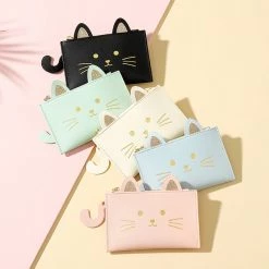 Juwas NEW ARRIVAL Cute Cat Credit Card Holder Wallet