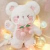 Juwas NEW ARRIVAL Pink Cherry Bunny Plush Stuff Crossbody Bag