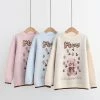 Juwas CLOTHING Biscuit Bear Print Sweater