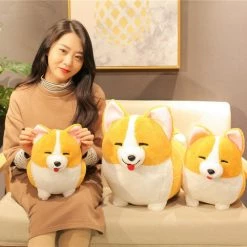 -Juwas Cute Chubby Corgi Plush Toy