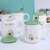 Juwas NEW ARRIVAL Lovely Green Avocado Mug With Lid