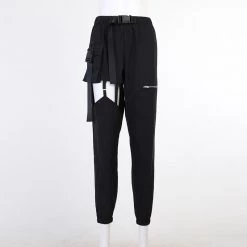 Juwas Gothic Hollow Out Elastic Waist Pant