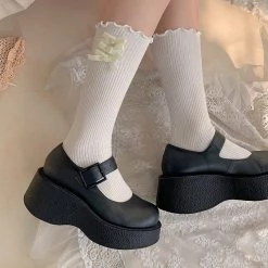 Juwas Velvet Bowknots Cotton Lolita Stockings NEW ARRIVAL