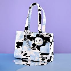 Juwas Cow Pattern Block Tote Bag NEW ARRIVAL