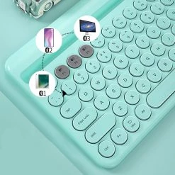 -Juwas Pastel Color Chargeable Wireless Bluetooth Keyboard For Phone And IPad NEW ARRIVAL