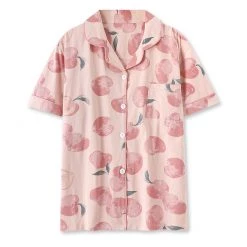 Juwas Peach Print Three Set Pajama Sleepwear