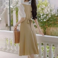 Juwas Vintage College Style Doll Collar Dress NEW ARRIVAL