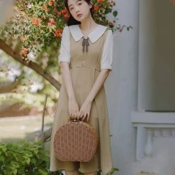 Juwas Vintage College Style Doll Collar Dress NEW ARRIVAL