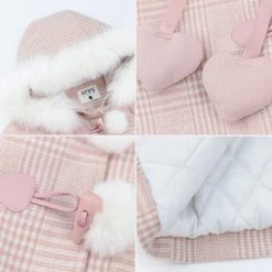 -Juwas NEW ARRIVAL Lovely Plaid Ruffled Cotton Coat 8 -Juwas NEW ARRIVAL Lovely Plaid Ruffled Cotton Coat