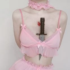 Juwas CLOTHING Intimate Lolita Sheer Lace Strap Lingerie