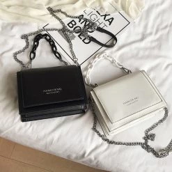 Juwas HOME&LIFESTYLE Basic Square Chain Sling Bag