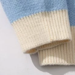 Juwas Bear Japanese Letter Print Loose Sweater CLOTHING