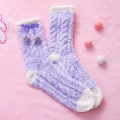 Juwas.com Online Store Kawaii Coral Fleece Warm Socks NEW ARRIVAL