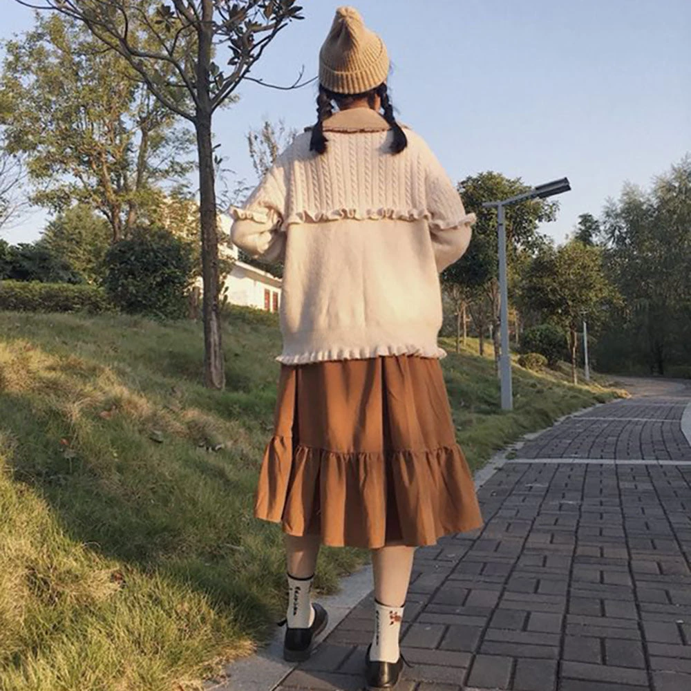 Juwas Kawaii Khaki Gypsy Skirt NEW ARRIVAL 6 Juwas Kawaii Khaki Gypsy Skirt NEW ARRIVAL