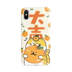 Juwas.com Online Store NEW ARRIVAL Cat Loves Oranges Lucky IPhone Case