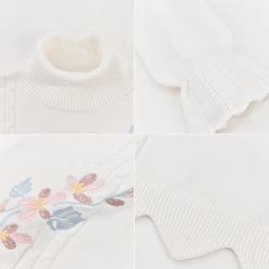 -Juwas Blooming Spring Flowers Mock-neck Sweater NEW ARRIVAL 10 -Juwas Blooming Spring Flowers Mock-neck Sweater NEW ARRIVAL