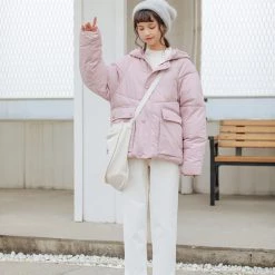 Juwas Basic Chic Pastel Purple Padded Winter Jacket