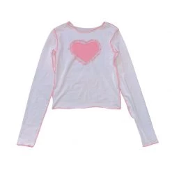 Juwas CLOTHING Sweet Love Heart Hallow Out Sweatshirt