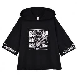 Juwas Punk Rock N’ Roll Graphic Hoodie Shirt