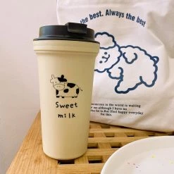 Juwas Kawaii Bear And Cow Hot Beverage Cup NEW ARRIVAL